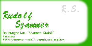 rudolf szammer business card
